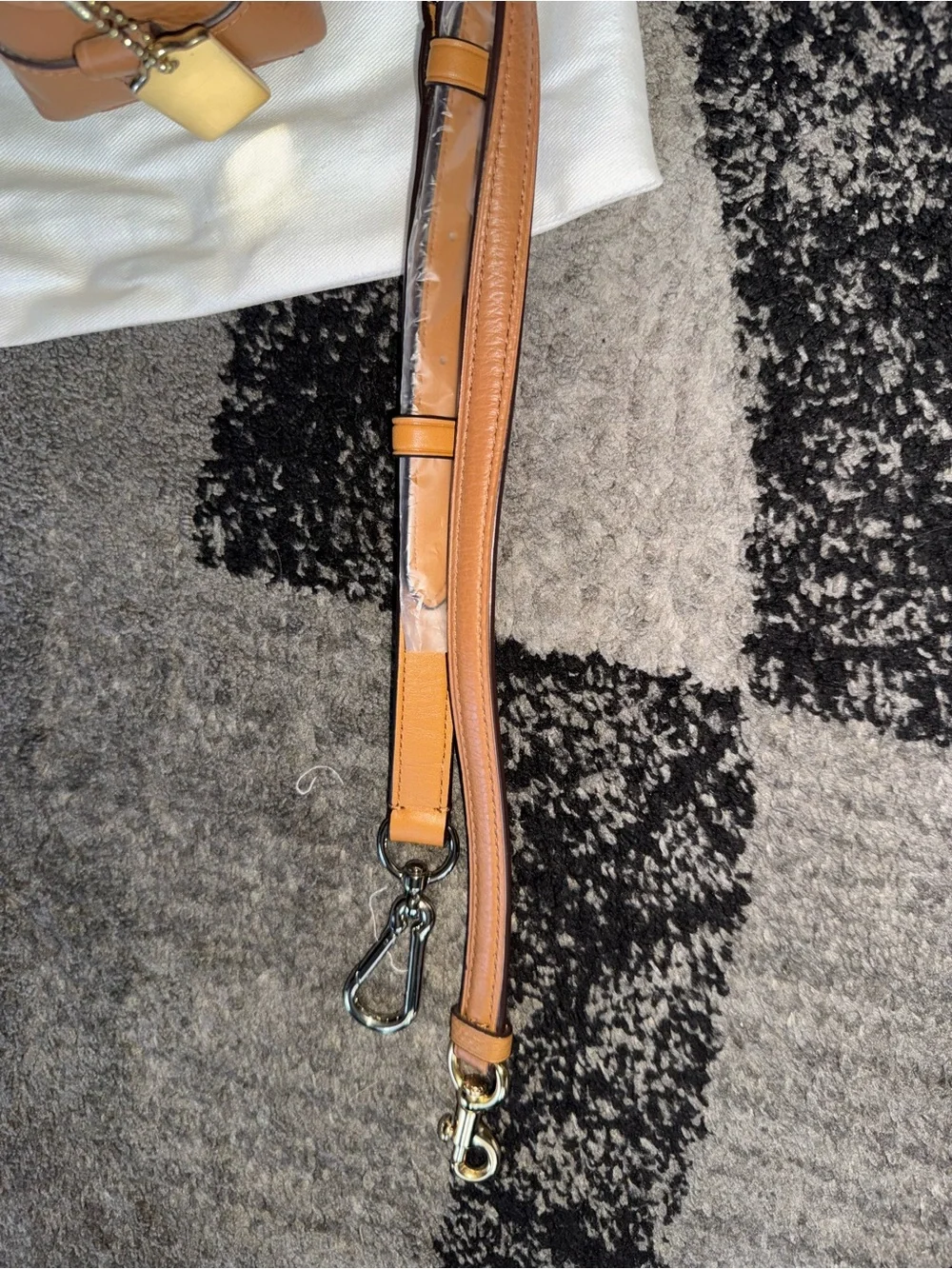 Coach Pebbled Leather Toiletry Pouch in Tan